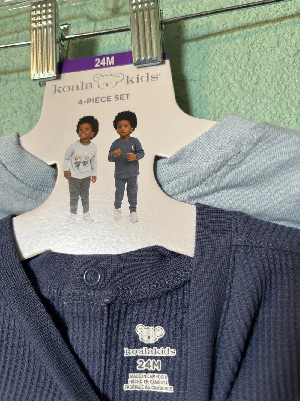 Koala Kids Baby Navy Moon & Stars 4 Piece Set, 24 mos - NWT